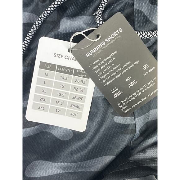 Extreme Fit Men's XTF Liner Shorts For Running & Performance Gray Camo M - Picture 4 of 12